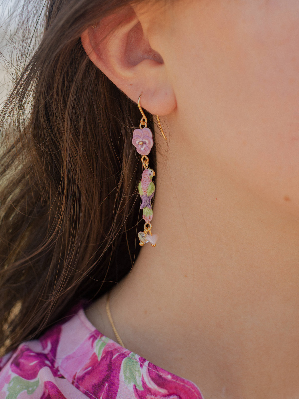 Boucles d'oreilles Mi-figue mi-fleur