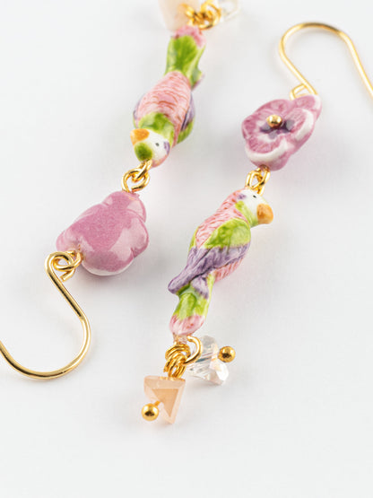 Boucles d'oreilles Mi-figue mi-fleur