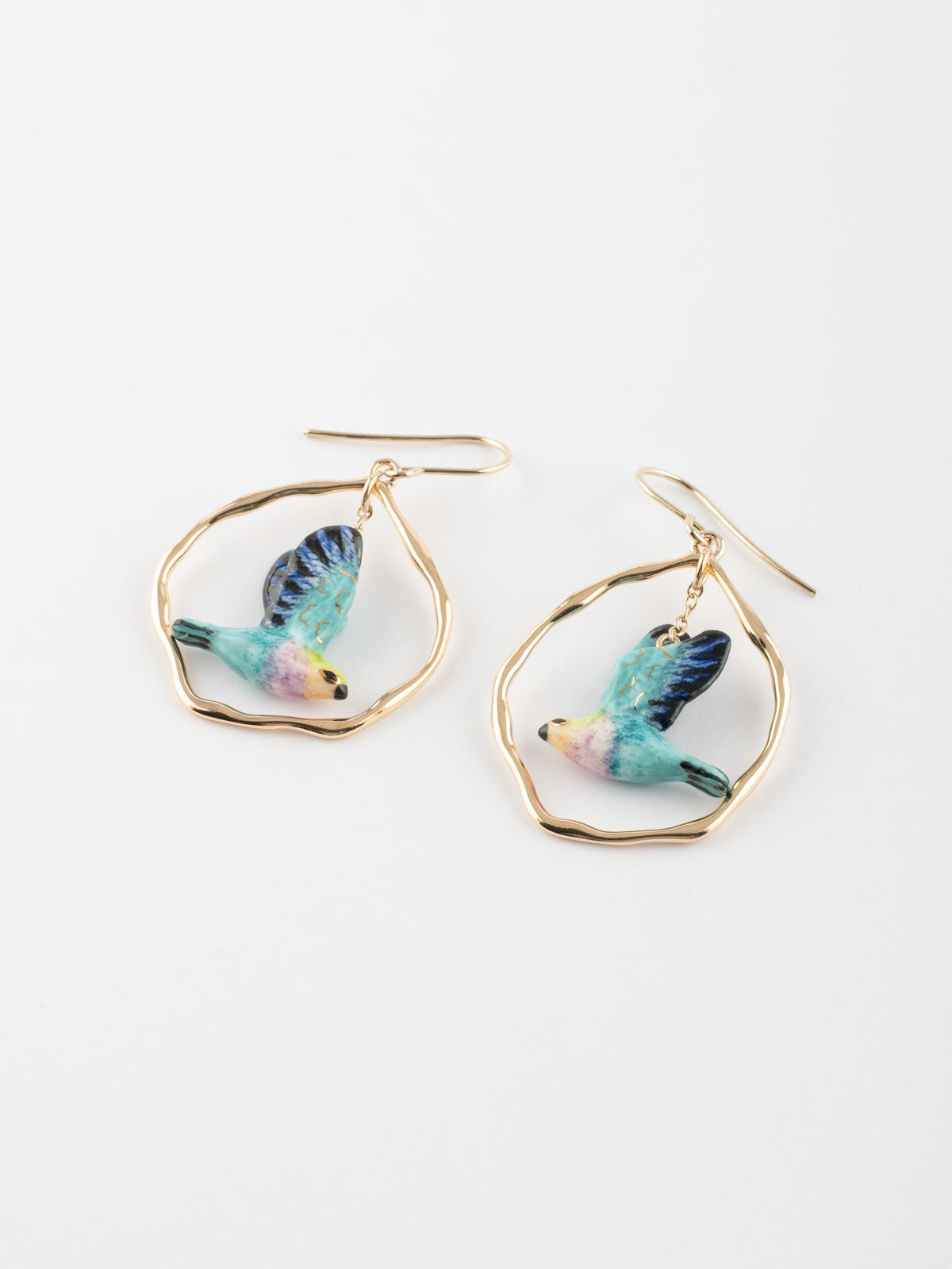 Boucles d'oreilles oiseau volant