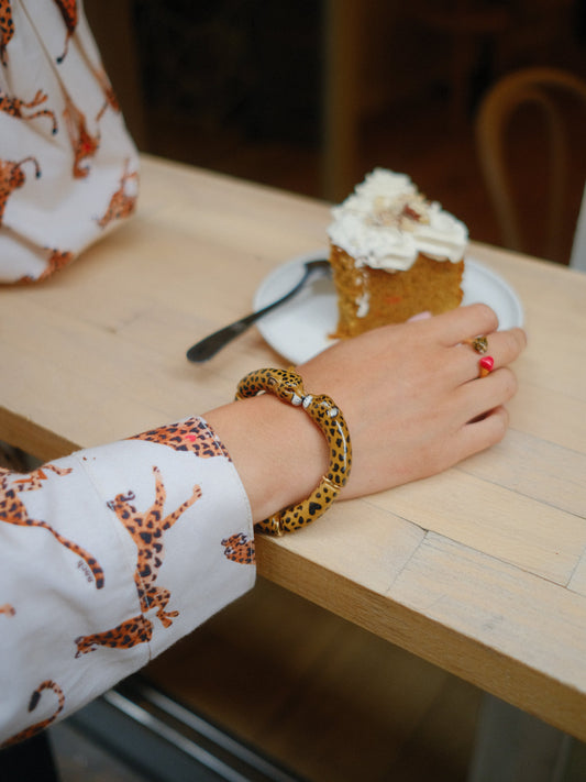 Bracelet perles guépard - Premier amour