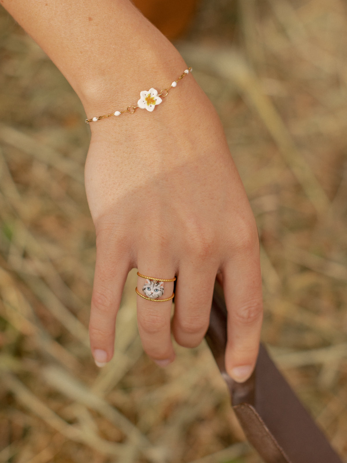 Bracelet fleur de poirier