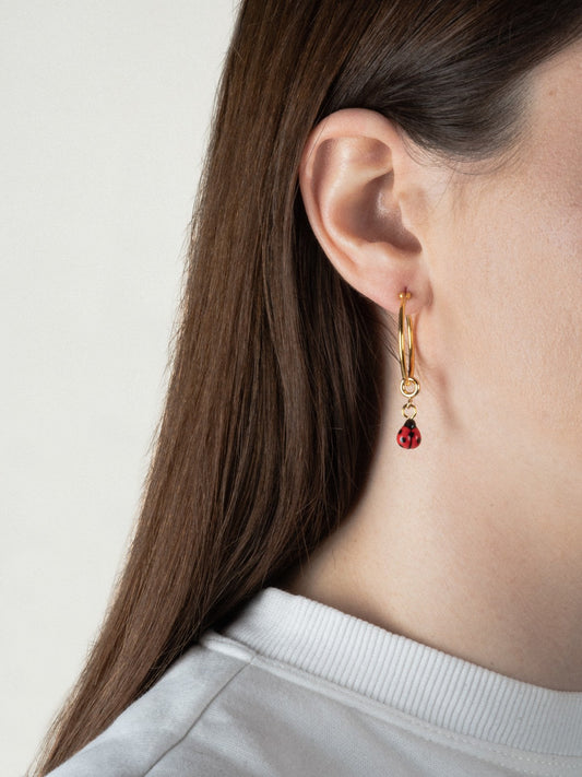 Charm's animal coccinelle porcelain peint à la main