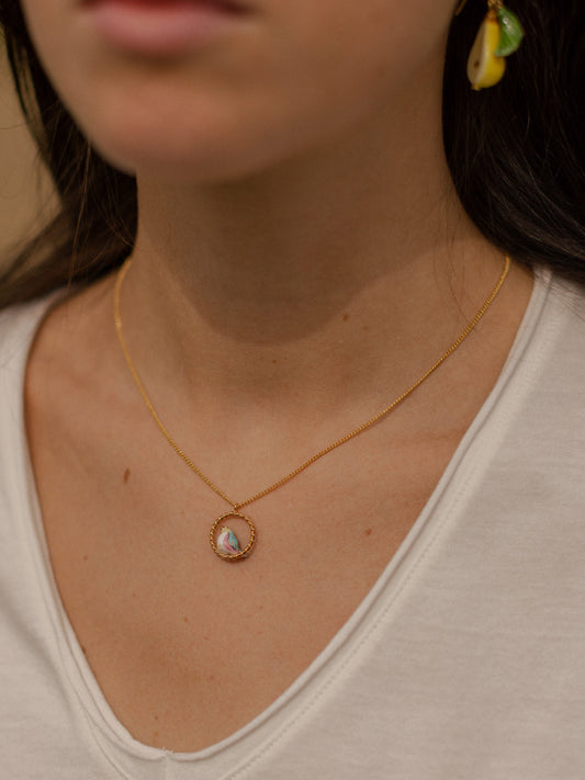 Collier oiseau Le temps des récoltes