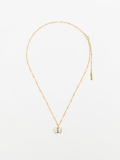 Collier papillon porcelaine peint à la main