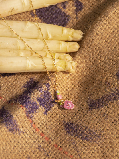 Collier perroquet et pensée