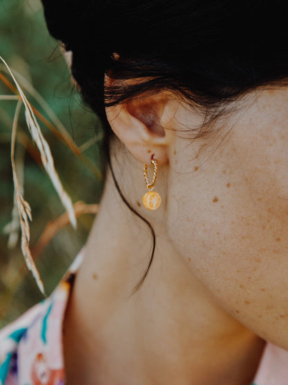 mini créole doré citron porcelaine