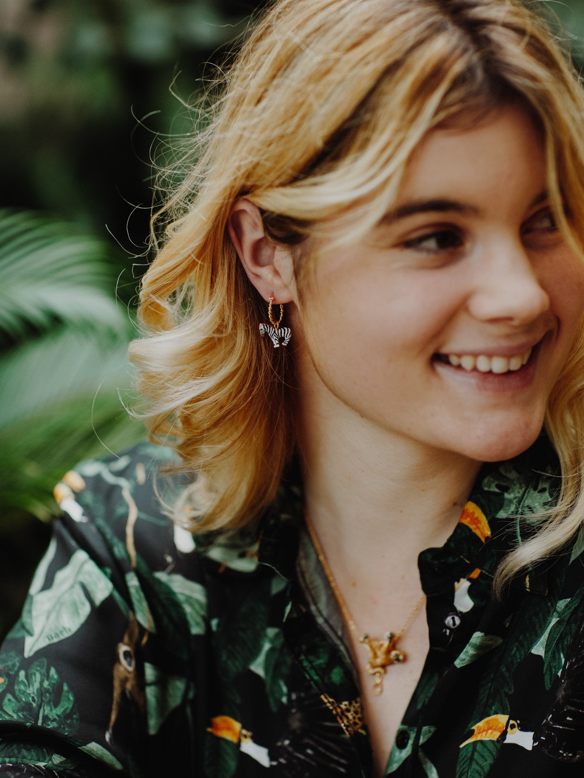 Mini créole zèbre porcelaine peint à la main