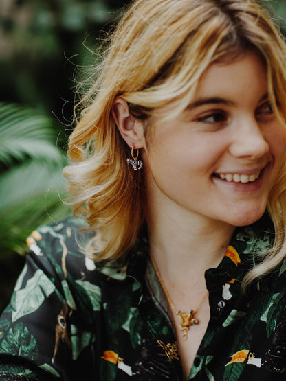 Mini créole zèbre porcelaine peint à la main