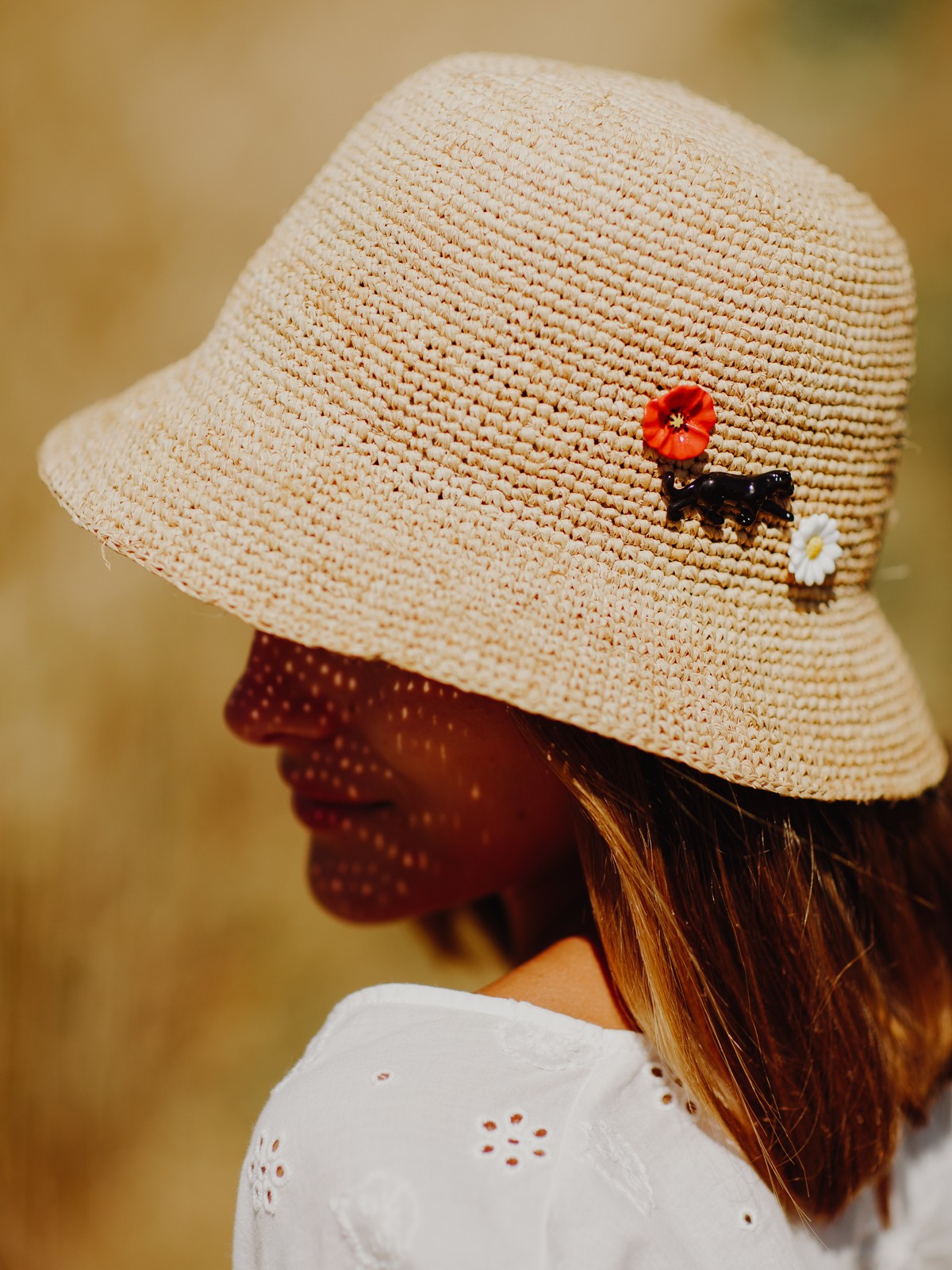 Pin's fleur coquelicot porcelaine Nach