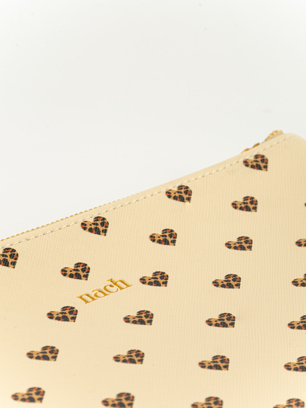 Pochette coeurs léopard