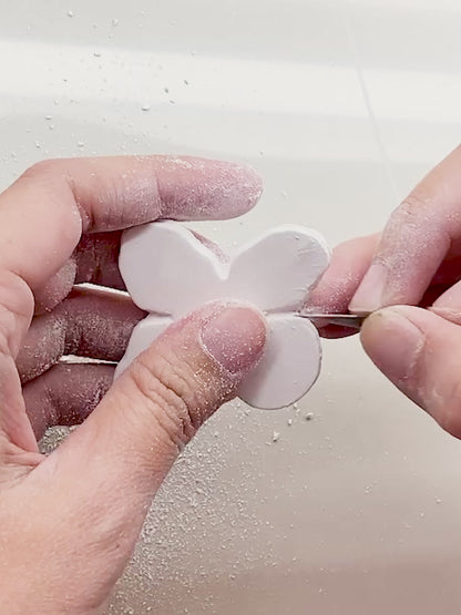 Boucles d'oreilles pendantes pétales zèbre vert