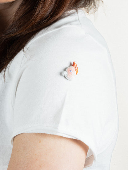 T-shirt blanc bulldog 100% coton