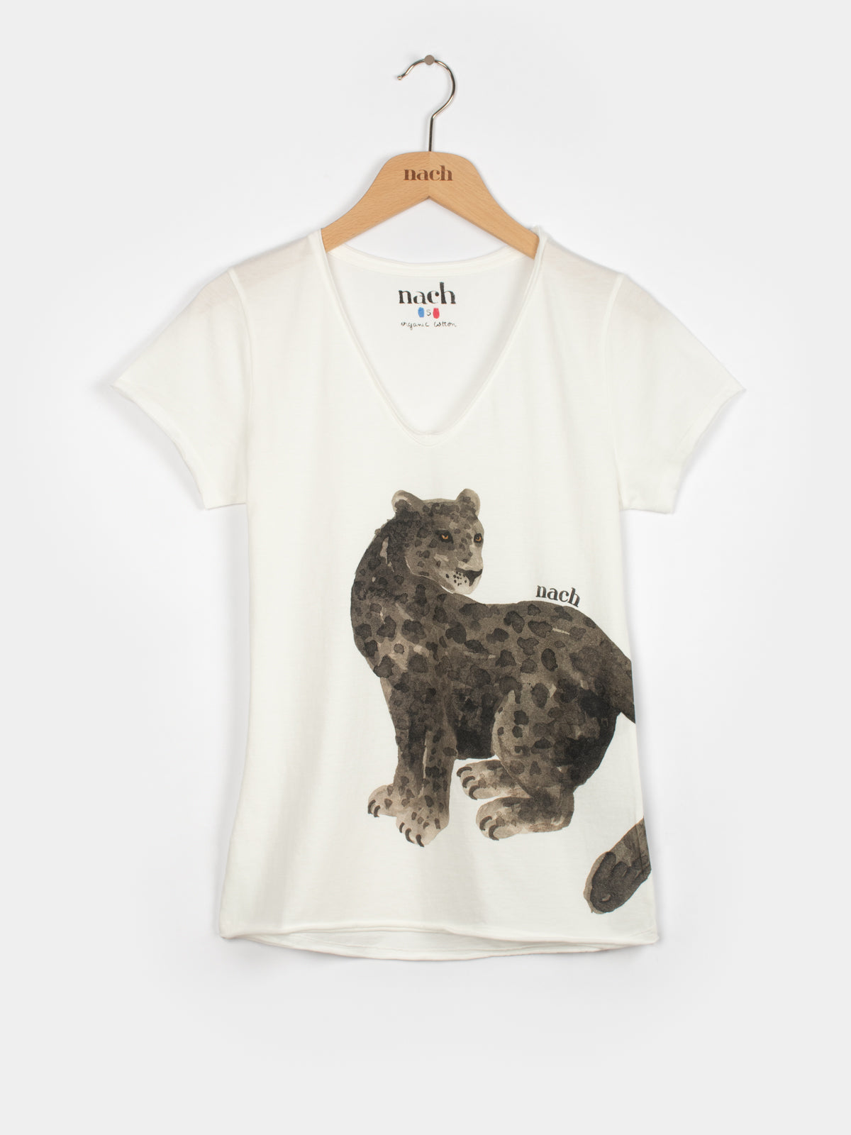 T-shirt panthère noire assise
